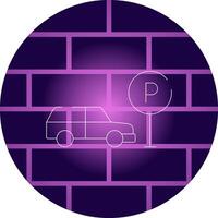 Taxi Parkplatz kreativ Symbol Design vektor