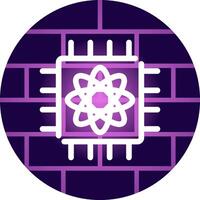 Quantum Computer kreativ Symbol Design vektor
