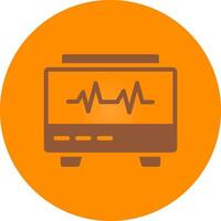 EKG-Monitor kreatives Icon-Design vektor