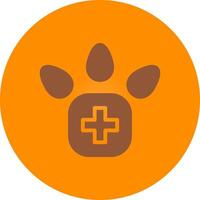 Veterinärfuß kreatives Icon-Design vektor