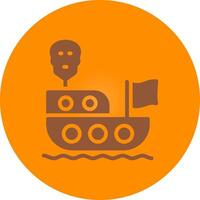 Piratenschiff kreatives Icon-Design vektor