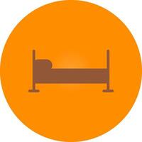 Einzelbett kreatives Icon-Design vektor