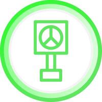 Peace-Zeichen kreatives Icon-Design vektor