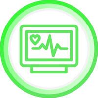 EKG-Monitor kreatives Icon-Design vektor