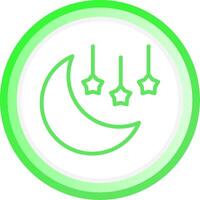 Mond und Sterne kreativ Symbol Design vektor