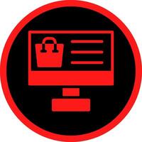 Online-Shopping kreatives Icon-Design vektor