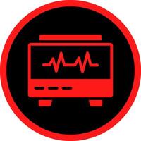 EKG-Monitor kreatives Icon-Design vektor