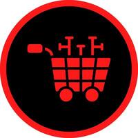 Einkaufswagen kreatives Icon-Design vektor