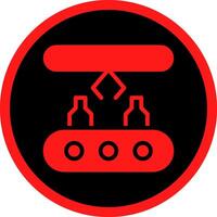 glyf röd ikoner design vektor