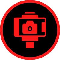 Selfie-Stick kreatives Icon-Design vektor