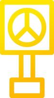 Peace-Zeichen kreatives Icon-Design vektor