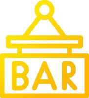 Bar-Schild kreatives Icon-Design vektor