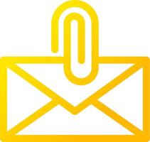 Datei anhängen E-Mail kreatives Icon-Design vektor