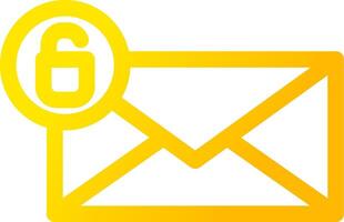 Entsperren Sie das kreative Icon-Design für E-Mails vektor