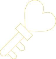 kreatives Icon-Design für Liebesschlüssel vektor