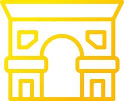 Arc de Triomphe kreatives Icon-Design vektor