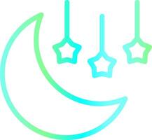 Mond und Sterne kreativ Symbol Design vektor