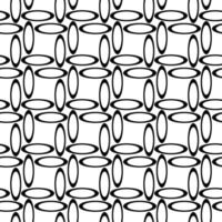 schwarz Weiß nahtlos Ellipse Muster Design Hintergrund vektor