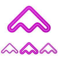 Magenta Linie Produkt Symbol Logo Design einstellen vektor