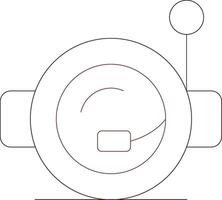 Astronautenhelm kreatives Icon-Design vektor