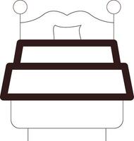dubbel- säng kreativ ikon design vektor