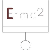 Relativitätstheorie kreatives Icon-Design vektor