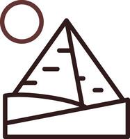 Pyramide Landschaft kreativ Symbol Design vektor