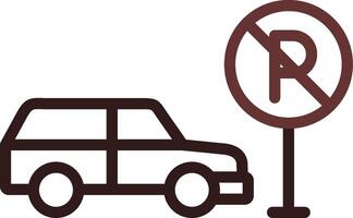 Nein Parkplatz kreativ Symbol Design vektor