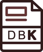 dbk kreativ ikon design vektor