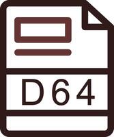 d64 kreativ ikon design vektor