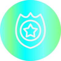 Polizeiabzeichen kreatives Icon-Design vektor