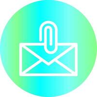 Datei anhängen E-Mail kreatives Icon-Design vektor