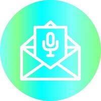 Voice-E-Mail kreatives Icon-Design vektor