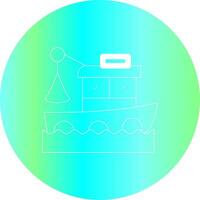 Fischerboot kreatives Icon-Design vektor