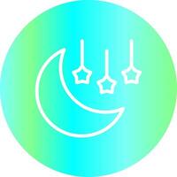 Mond und Sterne kreativ Symbol Design vektor