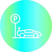 Parkplatz Bereich kreativ Symbol Design vektor