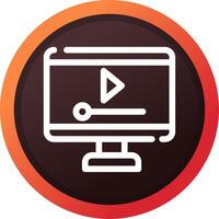 Video-Player kreatives Icon-Design vektor