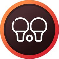 Tischtennis kreatives Icon-Design vektor