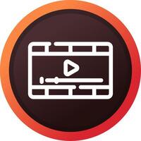 Video-Player kreatives Icon-Design vektor