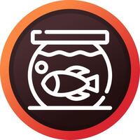 Fish Bowl kreatives Icon-Design vektor