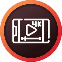 Video-Streaming kreatives Icon-Design vektor