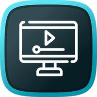 Video-Player kreatives Icon-Design vektor