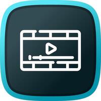 Video-Player kreatives Icon-Design vektor