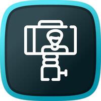 Selfie-Stick kreatives Icon-Design vektor