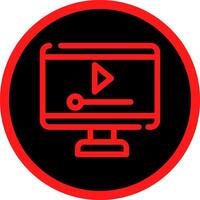 Video-Player kreatives Icon-Design vektor