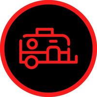 Wohnwagen kreatives Icon-Design vektor