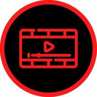 Video-Player kreatives Icon-Design vektor