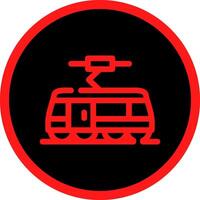 Straßenbahn kreatives Icon-Design vektor