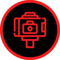 Selfie-Stick kreatives Icon-Design vektor