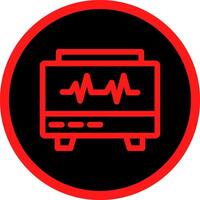 EKG-Monitor kreatives Icon-Design vektor